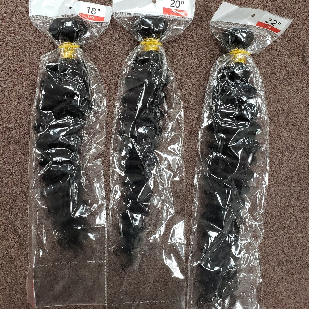 Brazilian Hair 18, 20, and 22" bundle deal